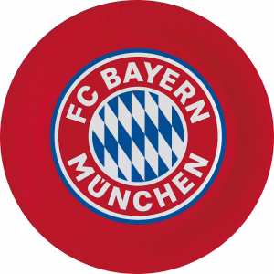 Картонени чинии ФК Байерн Мюнхен, FC BAYERN MUNCHEN, 23 см, 8 броя