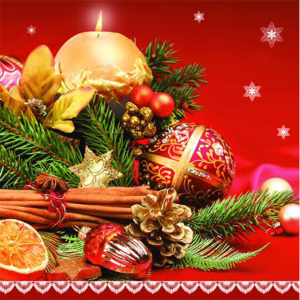 Коледни салфетки Daisy, 20 бр.