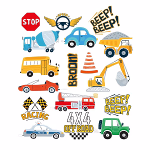 Комплект татуировки Cars, 17 броя