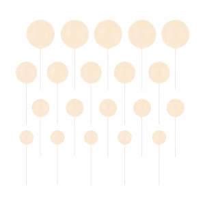 Комплект топери топки лате, мат, 20 броя