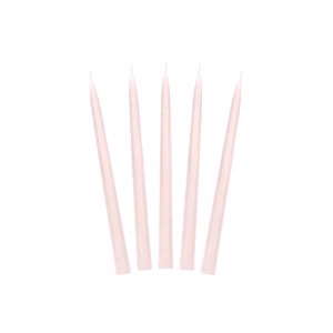 Конусовидни свещи, мат, Nude, 24 см, 10 броя