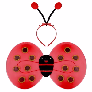 Крила на калинка с диадема, с брокатени елементи