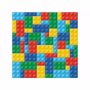 Салфетки PAW Colorful Bricks, Lego, 33 x 33 cm, 20 броя