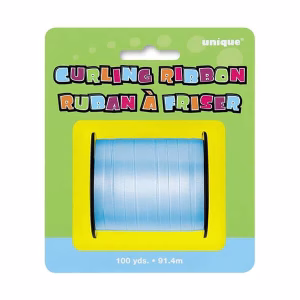 Лента за балони пастелна, синя, 5 mm x 91 m