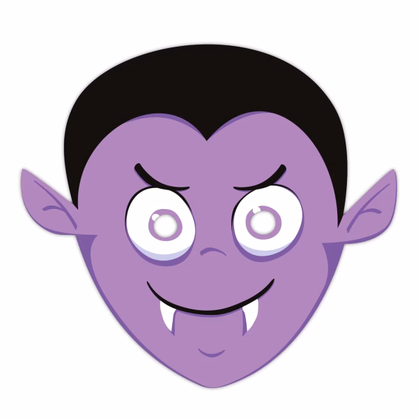 Парти маски Зомбита Хелоуин Чудовища, 24x23см, 6бр. – Изображение 5