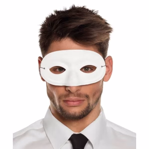 Домино маска, бяла