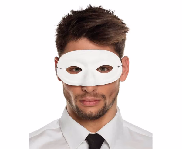 Домино маска, бяла