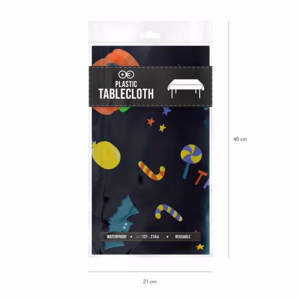 Покривка за маса Happy Halloween черна 137x274см – Изображение 2