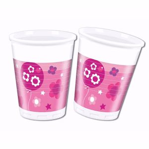 Парти чаши HAPPY BIRTHDAY GIRL, 8 бр.