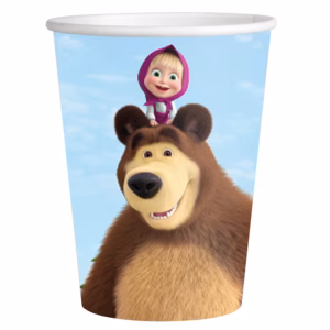 Парти чаши Маша и мечока, 250ml, 8 броя