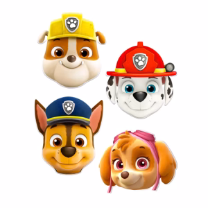 Парти маски Paw Patrol, Пес патрул, 6 броя