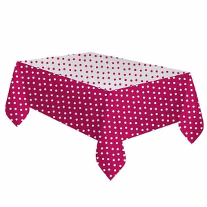 Парти покривка за маса розова, с точки