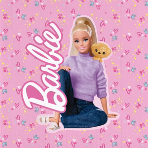 Парти салфетки BARBIE, 33х33 см, 20 броя