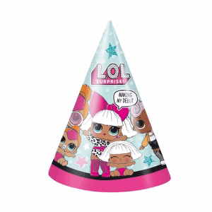 Парти шапки LOL SURPRISE, 8 броя
