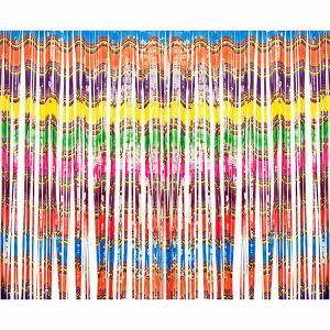 Парти завеса Цветни вълни, ресни за фонова стена, 100х200см