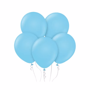Пастелни балони бледосини B&C, 30 см, 10 бр.