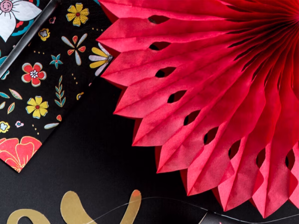 Декоративни розетки Ветрила, червени, 3 броя – Изображение 5