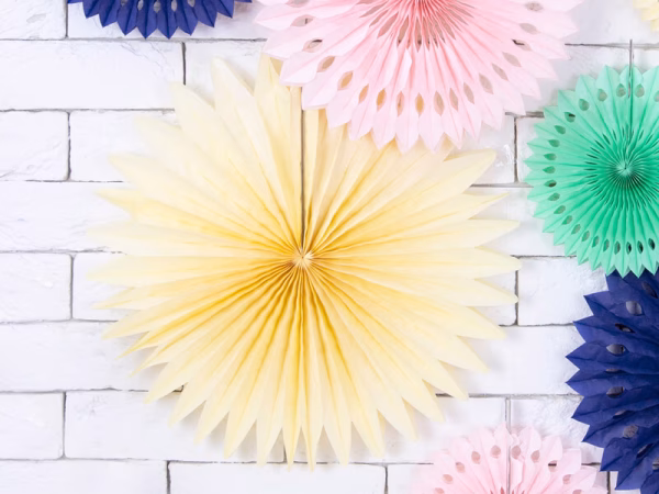 Декоративни розетки Ветрила, крем, 20-40см, 3 броя – Изображение 7