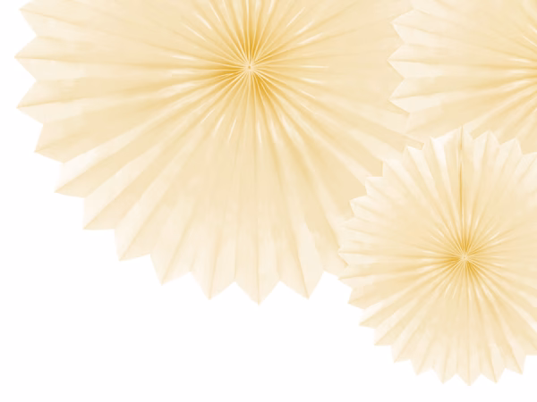 Декоративни розетки Ветрила, крем, 20-40см, 3 броя – Изображение 9