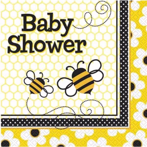Салфетки Baby Shower, пчели, 33x33, 16 броя