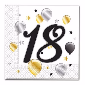 Салфетки Балони 18 години, 20 броя