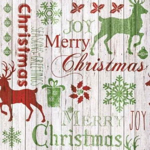 Салфетки Daisy Merry Christmas, 20 броя