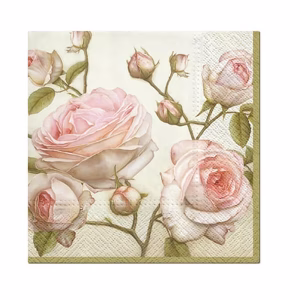Салфетки PAW Beauty Roses, 33 x 33 cm, 20 броя