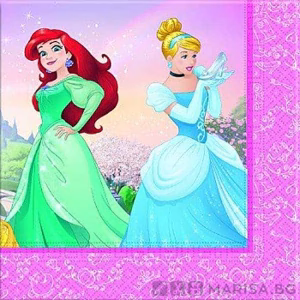 Салфетки Princess Heart Strong, 20 броя