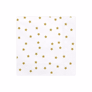 Салфетки Stars, златисти, 33х33см