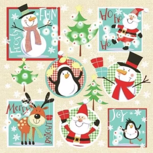 Салфетки зимна колекция Daisy, Funny Team, 20 бр.