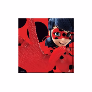 Парти салфетки Miraculous Zag Ladybug, 20 броя