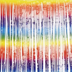 Парти завеса Дъга, ресни, дъга, 100х200см