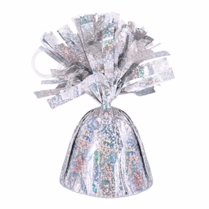 Тежест за балони холограмна, фолио, сребро