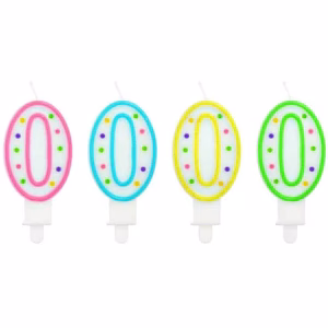 Свещ за торта с точки, Цифра 0