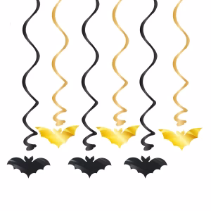 Висяща декорация Прилепи Хелоуин, 6 броя
