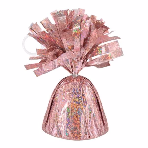 Тежест за балони холограмна, фолио, розово злато