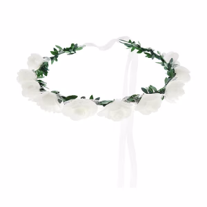 Венец от рози, бял