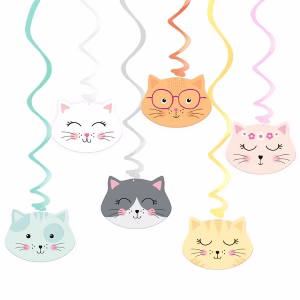Висяща декорация Cats, Котки, 6 броя