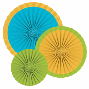 Декоративни розетки Ветрила Surf Party, 3 броя, 16-35см