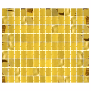 Завеса квадратни звезди,  B&C, златист металик, 100x200 см