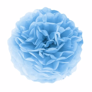 Хартиен помпон за украса, бебешко син, 35 см