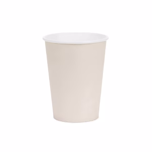 Картонени чаши, едноцветни, бежови, 250 мл, 6 бр.