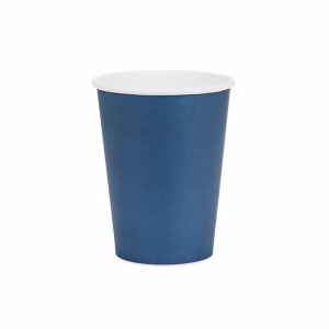 Картонени чаши, едноцветни, тъмносини, 250 мл, 6 бр.