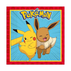 Парти салфетки Pokemon, 33 х 33 см, 20 бр.
