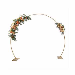 Метална стойка за балони, златна арка, сглобяема, 240х210 см