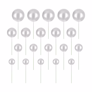 Комплект топери сребърни топки, 20 броя