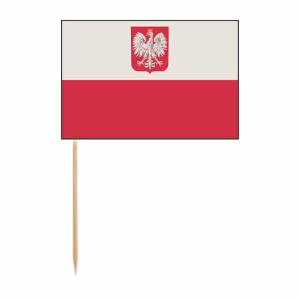Топери за хапки Полша, 8 броя, комплект, знаменца
