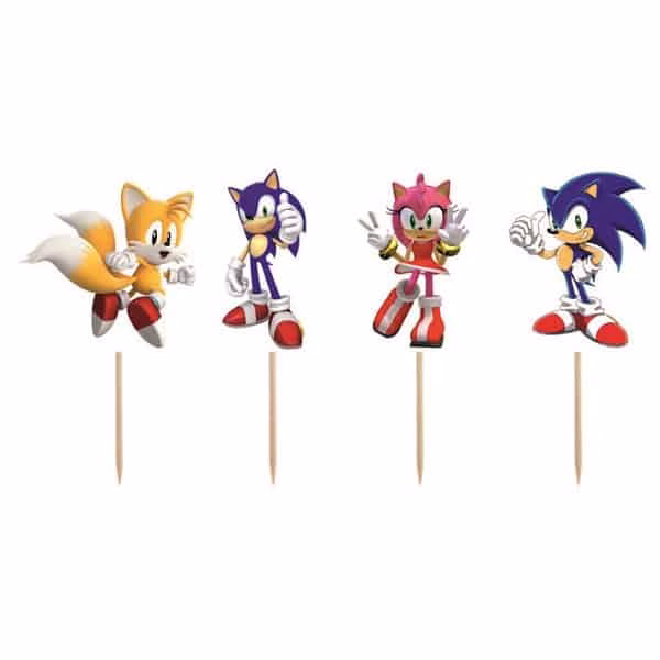 sonik-3.jpg Топери Соник таралежа, 8 броя, в комплект – Изображение 1