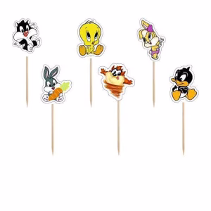 Топери Looney Tunes за кексчета и мъфини, 6 броя
