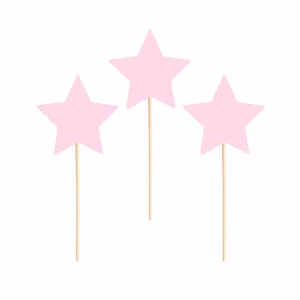 Топери Звезди, розови, 6 броя